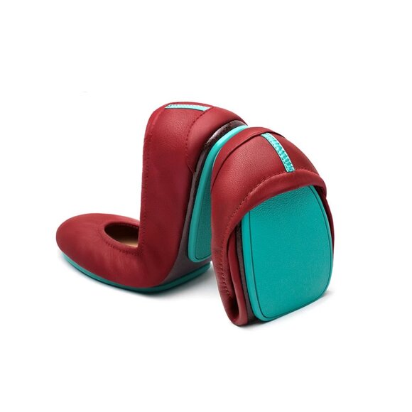 Tieks Cardinal Red Ballet Flats Comfortable Durable Foldable Lightweight Quality - Picture 5 of 12